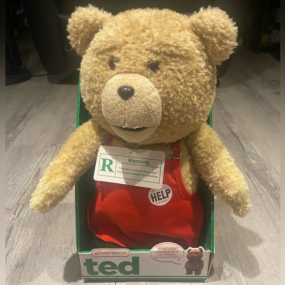 Ted in Work Apron Outfit 16-Inch Talking Plush Teddy Bear - Picture 1 of 2